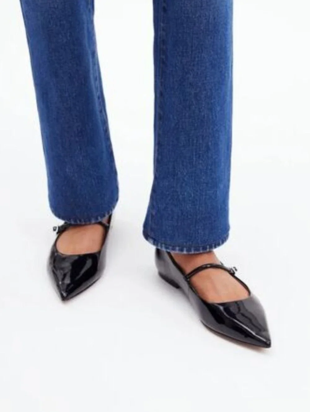 NWOT Madewell Elsie Pointed Patent Mary Jane Flats